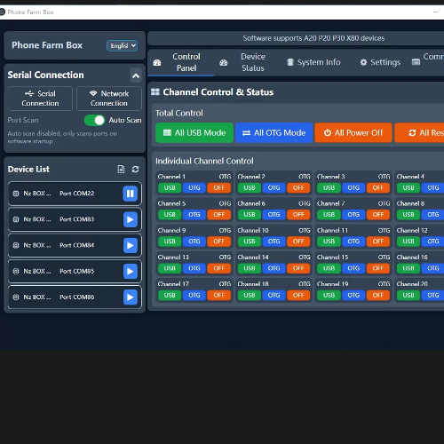 P20 P30 X80 Phone Box Farm Management Software